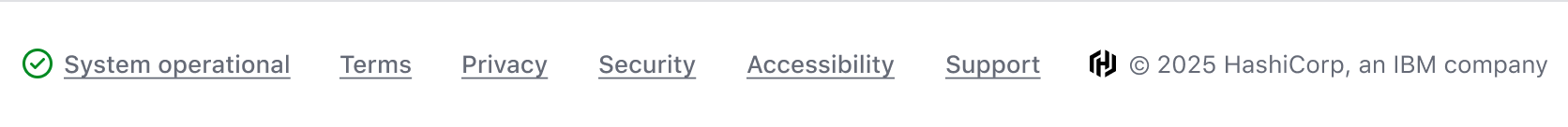 Example of the App Footer at a large screen size
