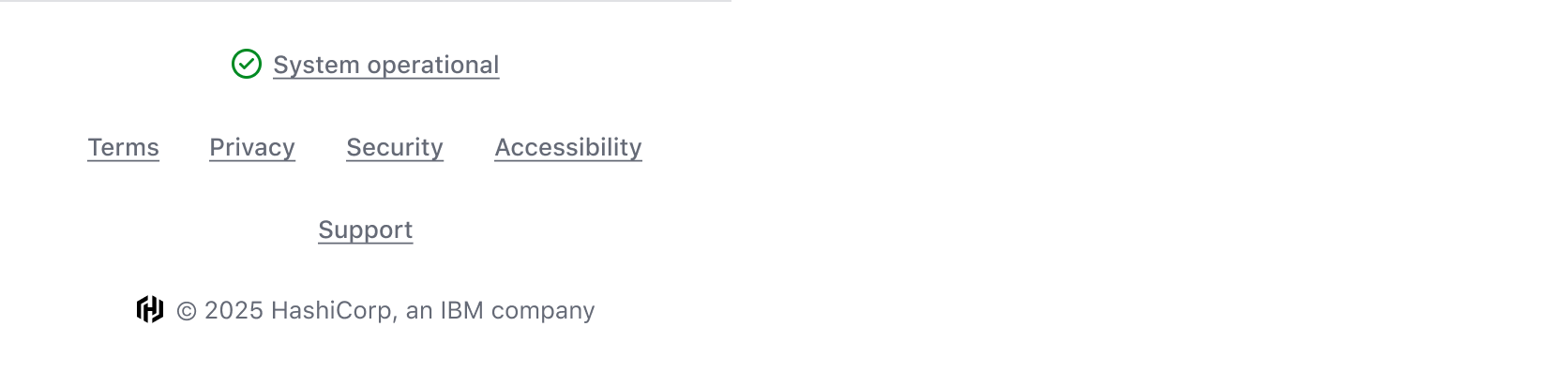 Example of the App Footer at a small screen size