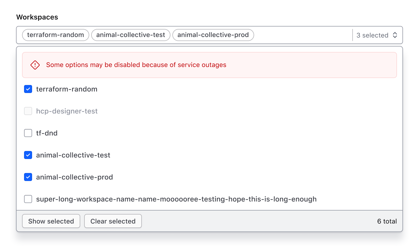 Custom content enabled before the list in both Single and Multiple components