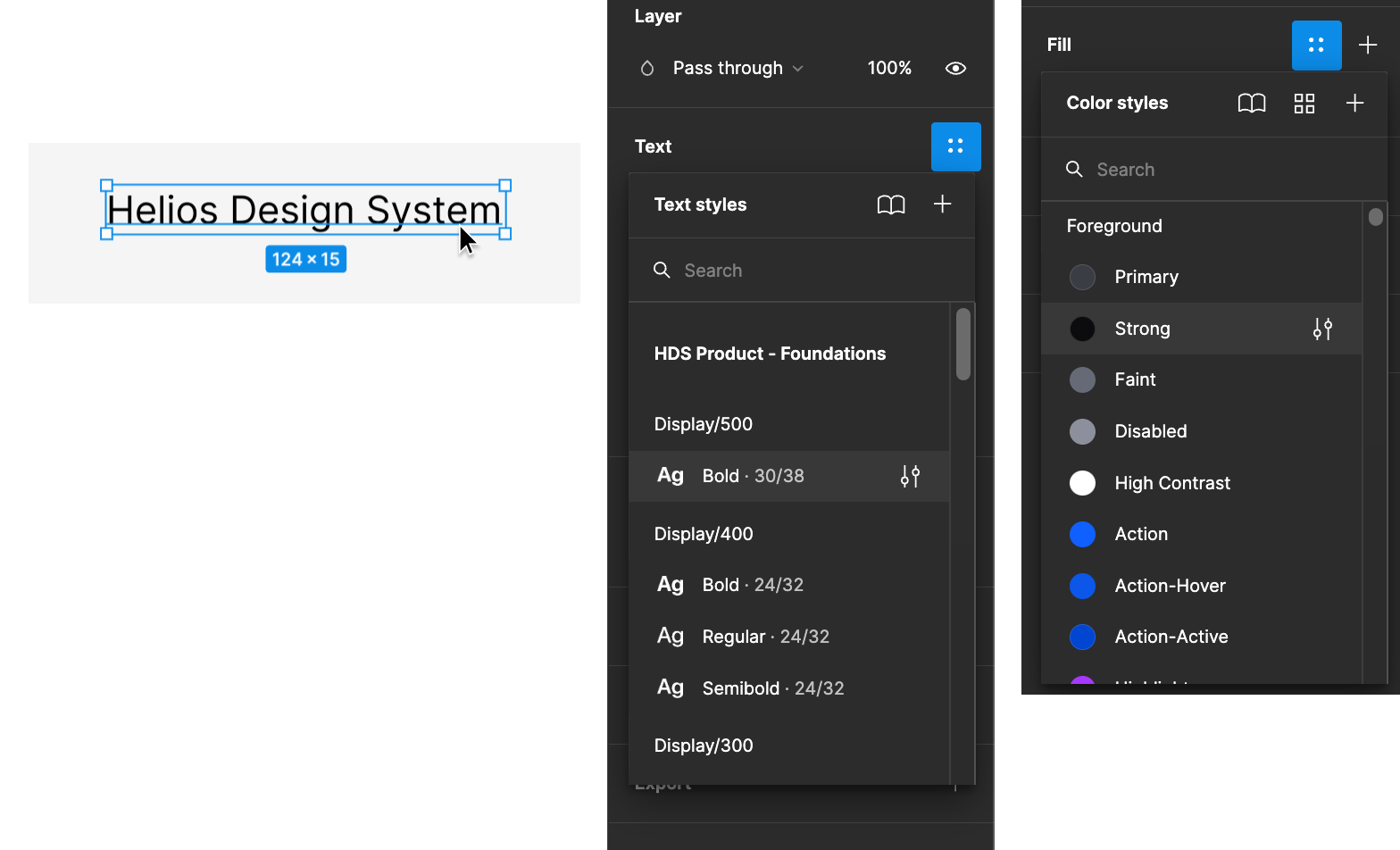 Applying styles to a text layer